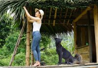 Build kitchen connected to wooden house / Bamboo kitchen - build a free life