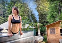 HOT SHOWER & WOOD FIRED HOT TUB w/ RAIN WATER | HUGE GARDEN HARVEST | OFF GRID BUSHCRAFT - Ep. 161