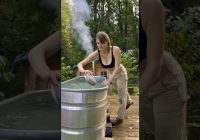 Off Grid “Hippie” Hot Tub, pt. 2 Wood Fired Jacuzzi #shorts #youtubeshorts #hottub #offgrid #jacuzzi