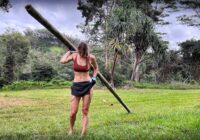 PRIMITIVE SKILLS - OUTDOOR BAMBOO SHOWER, part 1 | Off Grid Living - My Baby's 1st Steps - Ep. 165