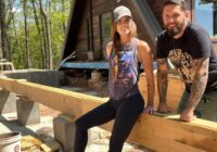 Installing The First Structural Beam | A-Frame Cabin Addition