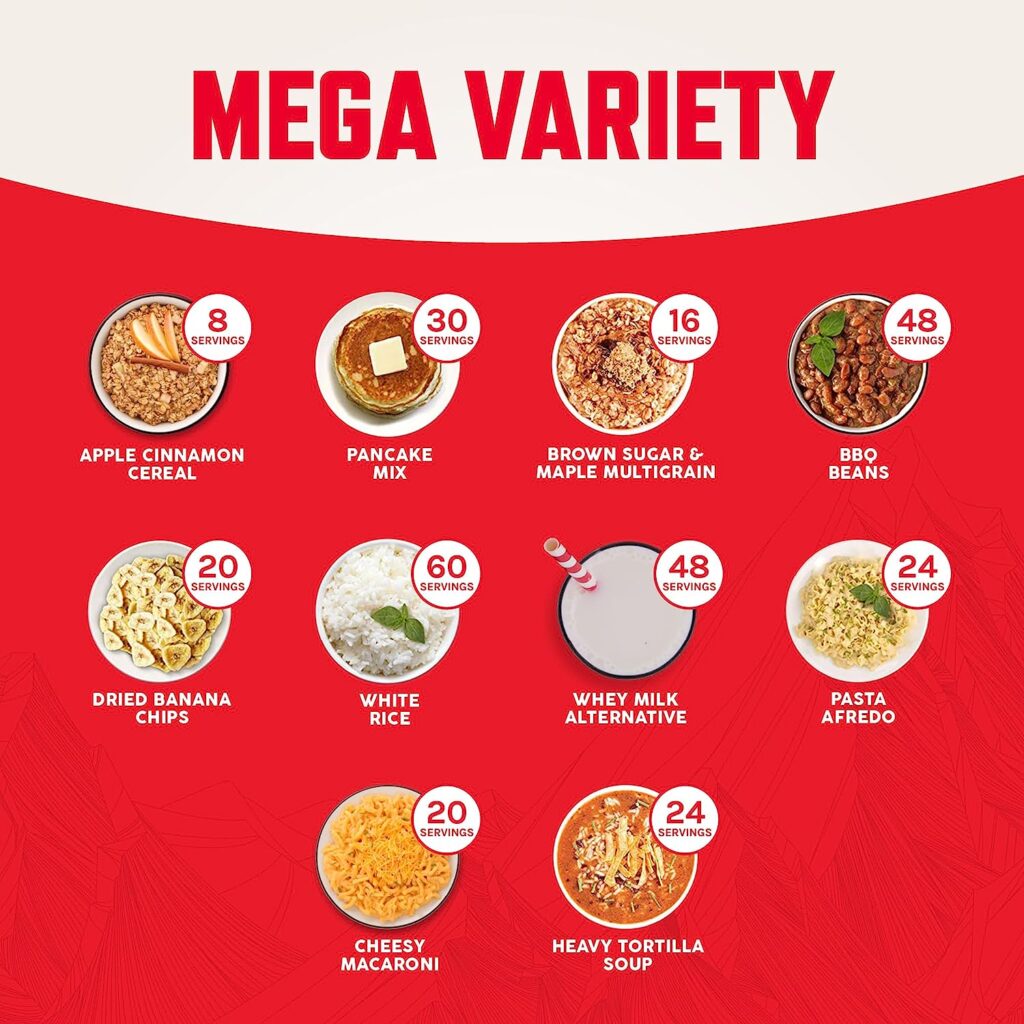 ReadyWise Emergency Food 30-Day Supply, Freeze-Dried Survival Food for Emergencies, Breakfast, Lunch, and Dinner, 2 Buckets, 25-Year Shelf Life, 298 Servings Total