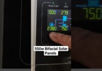 4-550w bifacial solar panels cranking out power off Grid Ranch house