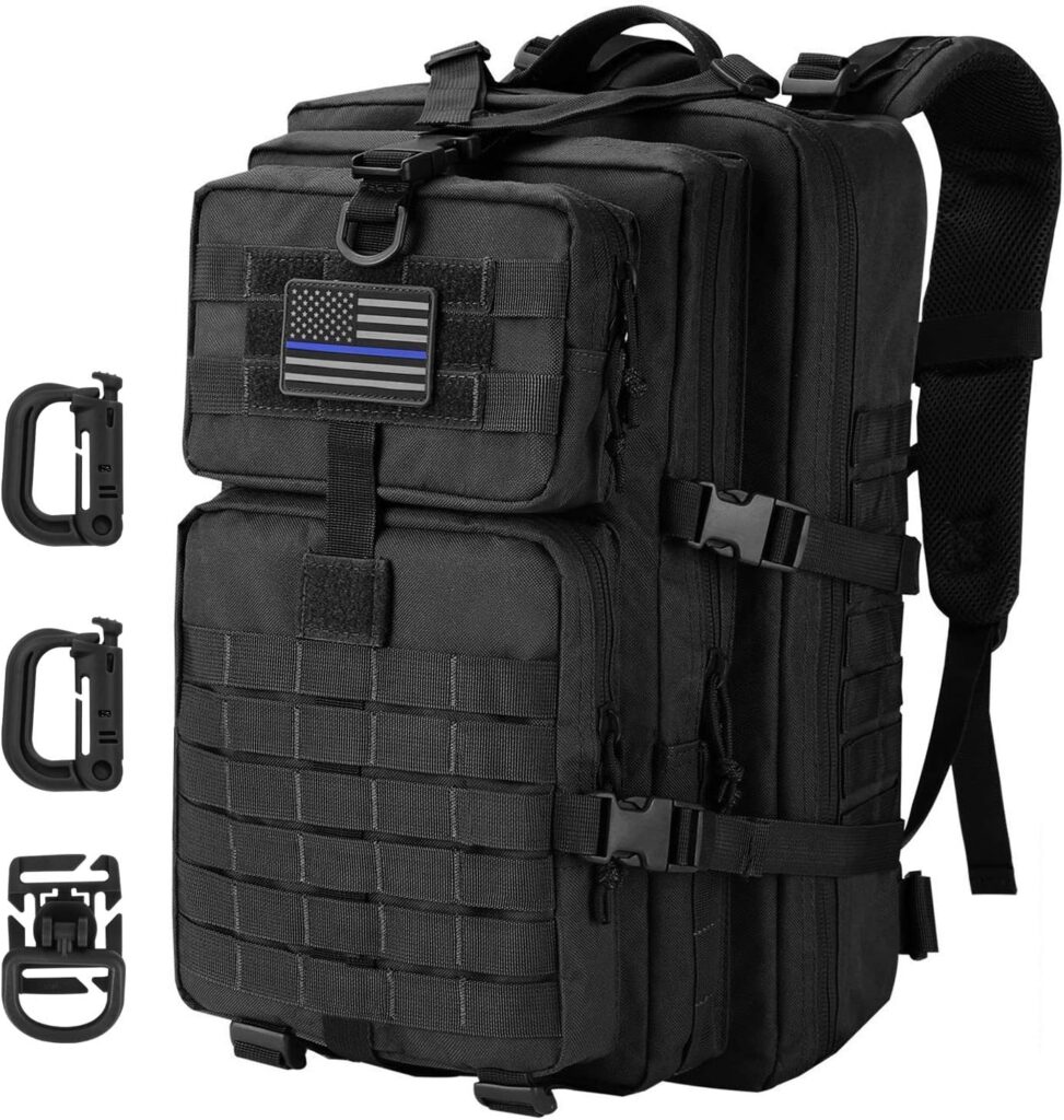 Hannibal Tactical MOLLE Assault Pack, Tactical Backpack Military Army Camping Rucksack, 3-Day Pack