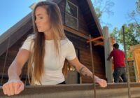 STRUGGLING with 500lb STEEL STRUCTURAL BEAMS | A-Frame Cabin Addition