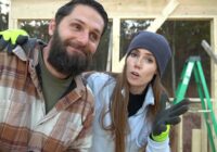 First Wall + Installing 35ft Beams | A-Frame Cabin Addition