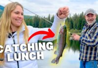 Could We SURVIVE With A Fishing Pole? | Rainbow Trout Fishing CATCH & COOK