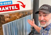 DIY Live-Edge Floating Mantle From Our Own Tree