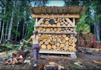 MONSTER WOODSHED BUILD - START to FINISH - RAW TIMELAPSE | FROM LOGS to LUMBER - OFF GRID FIREWOOD